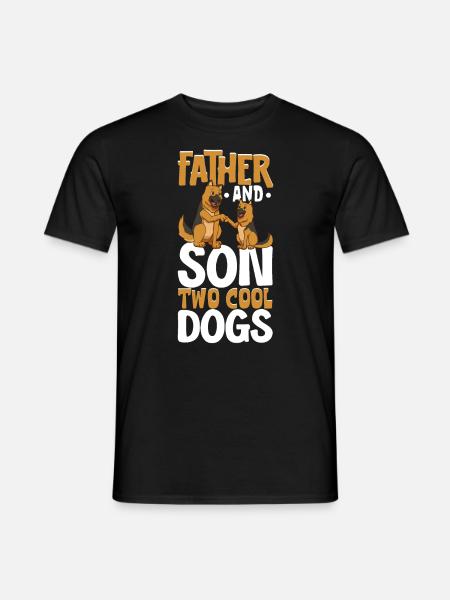 Cool dogs - father and son - Men's T-Shirt - black
