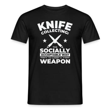 Messersammler Messer Sammeln - Männer T-Shirt - Schwarz - Vorne - AI Model Male 178 light (178cm)