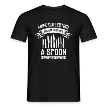Messersammler Messer Sammeln - Männer T-Shirt - Schwarz - Vorne - AI Model Male 178 light (178cm)