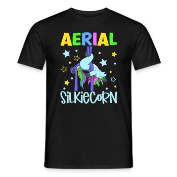 Aerial Silkiecorn - Aerial Silks - Men's T-Shirt - black - Front - AI Model Male 178 light (178cm)