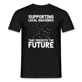 Support Vector Machines Programmierer Künstliche - Männer T-Shirt - Schwarz - Vorne - AI Model Male 178 light (178cm)