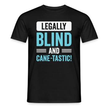 Braille-Schrift Blinde Blindheit Bewusstsein - Männer T-Shirt - Schwarz - Vorne - AI Model Male 178 light (178cm)