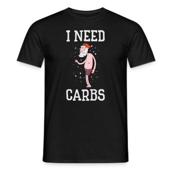 Weihnachten Weihnachtsmann Kohlenhydrate Urlaub - Männer T-Shirt - Schwarz - Vorne - AI Model Male 178 light (178cm)