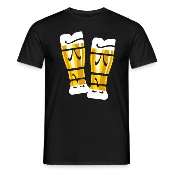 Soif - boire de la bière - bière de blé - pain grillé - T-shirt homme - noir - Devant - AI Model Male 178 light (178cm)