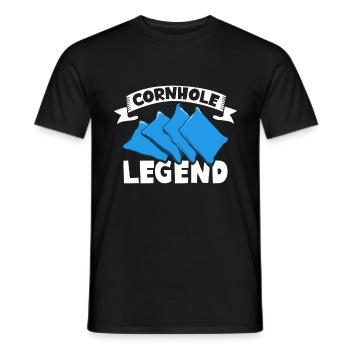 Legend in the Cornhole - Men's T-Shirt - black - Front - AI Model Male 178 light (178cm)