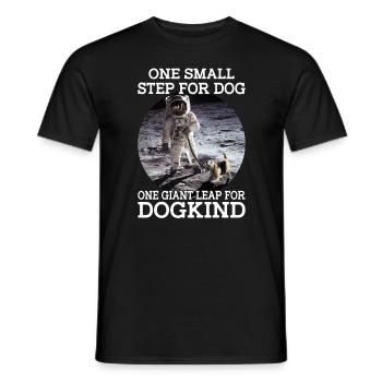 Maître Chien AstronautWalk - T-shirt homme - noir - Devant - AI Model Male 178 light (178cm)