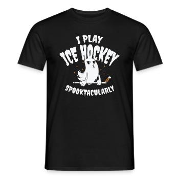 Eishockey Sport Halloween Saison Geisterspieler - Männer T-Shirt - Schwarz - Vorne - AI Model Male 178 light (178cm)