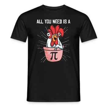 Pi Day Math Pie Huhn Topf Pi Zahl - Männer T-Shirt - Schwarz - Vorne - AI Model Male 178 light (178cm)