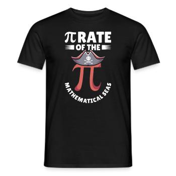 Pi Tag Pirate Mathématicien Pi Symbol Number - T-shirt homme - noir - Devant - AI Model Male 178 light (178cm)