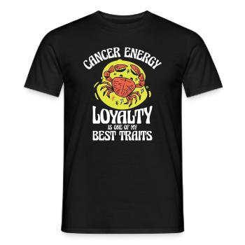 Cancer Energie Astrologie Cancer Zodiaque Art - T-shirt homme - noir - Devant - AI Model Male 178 light (178cm)