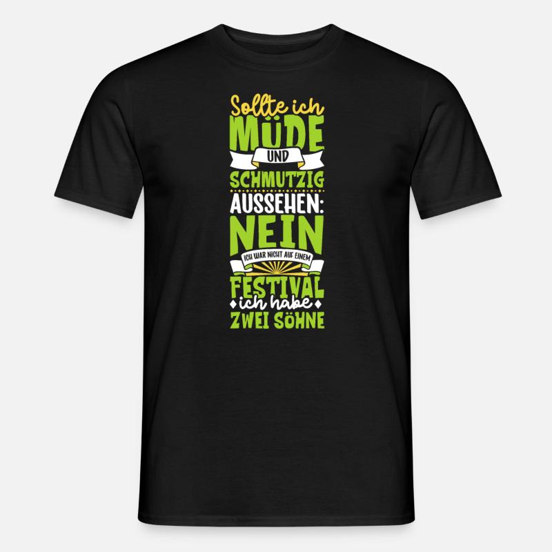 Müde und schmutzig - zwei Söhne - Männer T-Shirt - Schwarz