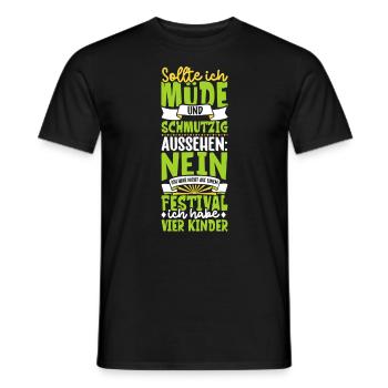 Müde und schmutzig - vier Kinder - Männer T-Shirt - Schwarz - Vorne - AI Model Male 178 light (178cm)