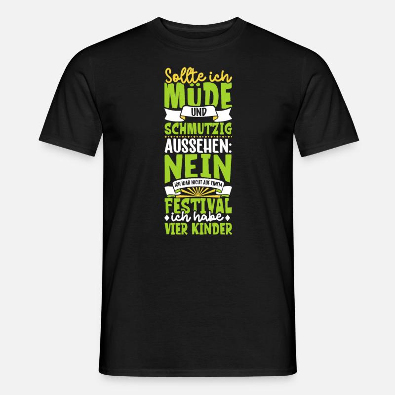 Müde und schmutzig - vier Kinder - Männer T-Shirt - Schwarz