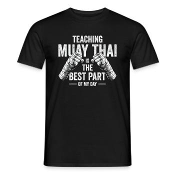 Muay Thai Coach Kickboxing Instructor Martial Arts - Men's T-Shirt - black - Front - AI Model Male 178 light (178cm)