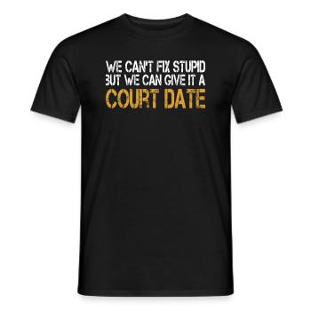 Deputy Sheriff Police Act - Heren T-shirt - zwart - Voor - AI Model Male 178 light (178cm)