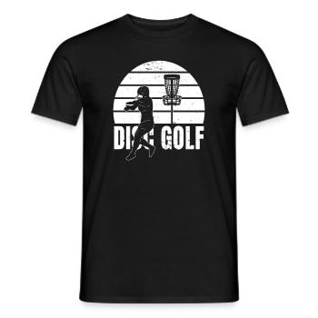 Frisbee Golf Disc Golf - Men's T-Shirt - black - Front - AI Model Male 178 light (178cm)