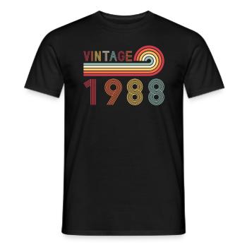 Drôle de millésime né en 1988 anniversaire - T-shirt homme - noir - Devant - AI Model Male 178 light (178cm)