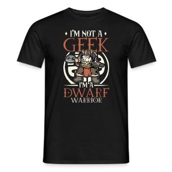 D20 Rollenspiel Charakter - Zwerg Krieger - Männer T-Shirt - Schwarz - Vorne - AI Model Male 178 light (178cm)