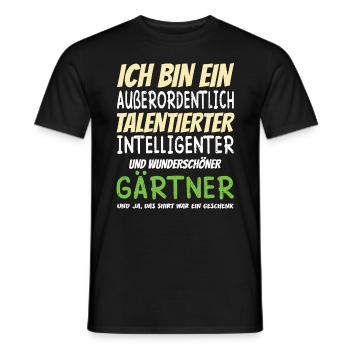 Ich bin ein Außerordentlich Wunderschöner Gärtner - Männer T-Shirt - Schwarz - Vorne - AI Model Male 178 light (178cm)