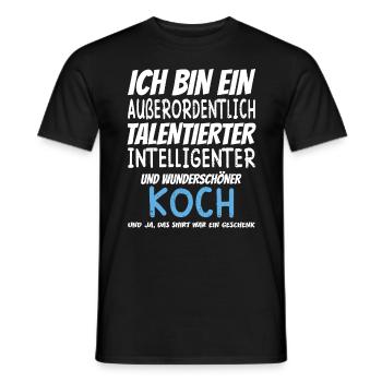Ich bin ein Außerordentlich Wunderschöner Koch - Männer T-Shirt - Schwarz - Vorne - AI Model Male 178 light (178cm)
