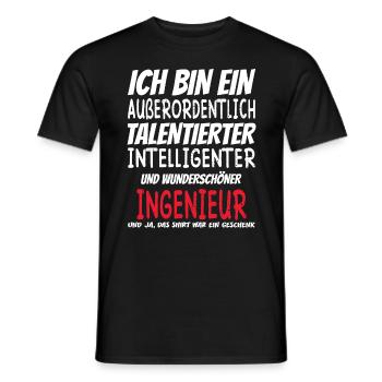 Bin ein Außerordentlich Wunderschöner Ingenieur - Männer T-Shirt - Schwarz - Vorne - AI Model Male 178 light (178cm)