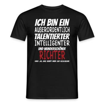Ich bin ein Außerordentlich Wunderschöner Richter - Männer T-Shirt - Schwarz - Vorne - AI Model Male 178 light (178cm)