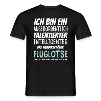 Bin ein Außerordentlich Wunderschöner Fluglotse - Männer T-Shirt - Schwarz - Vorne - AI Model Male 178 light (178cm)