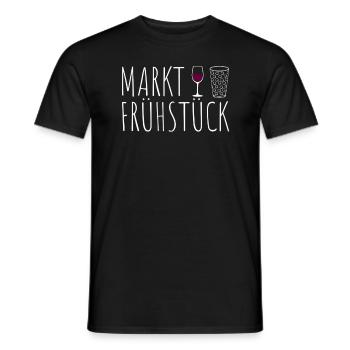 Marktfrühstück Weinfest Wein Weinschorle - Männer T-Shirt - Schwarz - Vorne - AI Model Male 178 light (178cm)