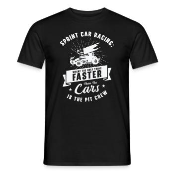 Sprint Car Dirt Track Racing - Männer T-Shirt - Schwarz - Vorne - AI Model Male 178 light (178cm)