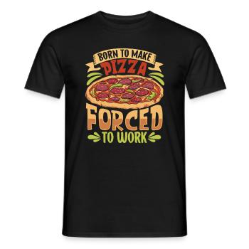 Born to bake pizza - pizza baker - Men's T-Shirt - black - Front - AI Model Male 178 light (178cm)