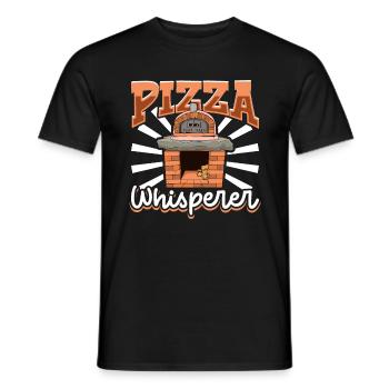 Steinofen Pizza Flüsterer - Pizzabäcker - Männer T-Shirt - Schwarz - Vorne - AI Model Male 178 light (178cm)
