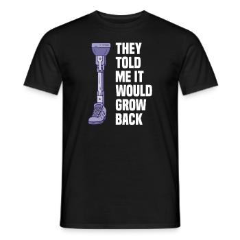 Leg amputation prosthesis wheelchair - Men's T-Shirt - black - Front - AI Model Male 178 light (178cm)