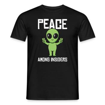 Alien Peace Alien Head Marsian Space Outsider - Männer T-Shirt - Schwarz - Vorne - AI Model Male 178 light (178cm)