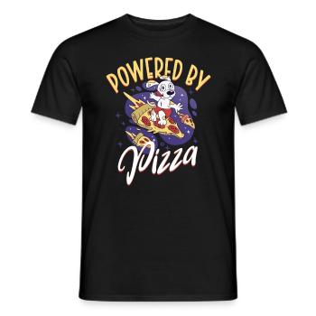 Powered by Pizza - Pizza Expert - Men's T-Shirt - black - Front - AI Model Male 178 light (178cm)