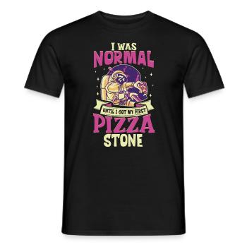 Pizza Stone - Pizza Baker - Men's T-Shirt - black - Front - AI Model Male 178 light (178cm)