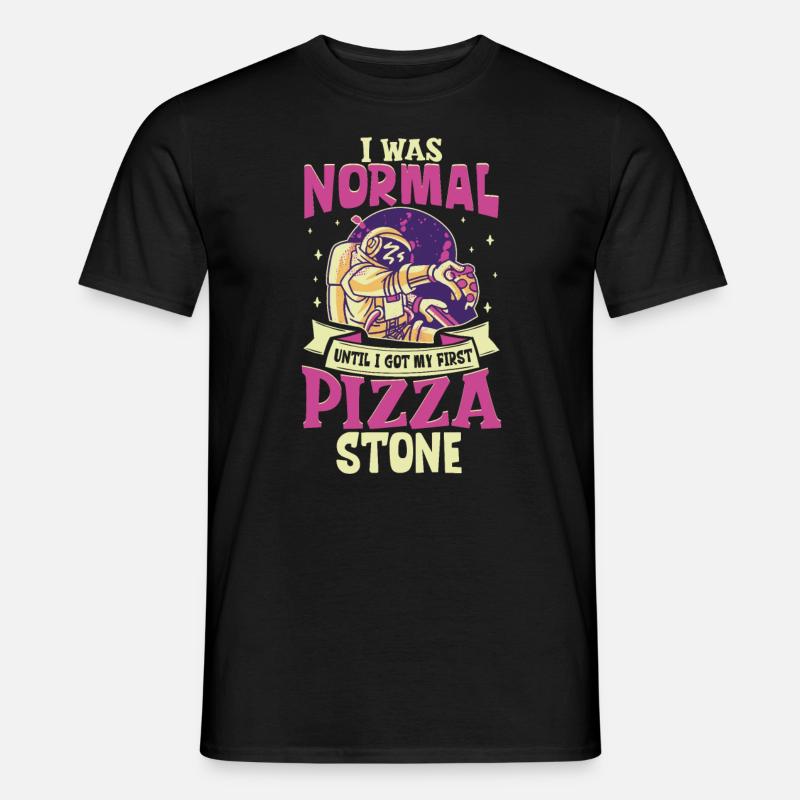 Pizzastein - Pizzabäcker - Männer T-Shirt - Schwarz