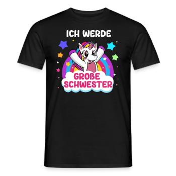 Einzelkind Tochter Ich Werde Große Schwester - Männer T-Shirt - Schwarz - Vorne - AI Model Male 178 light (178cm)