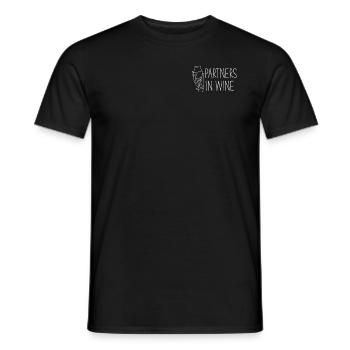 Partenaires dans le vin drôles amateurs de vin - T-shirt homme - noir - Devant - AI Model Male 178 light (178cm)