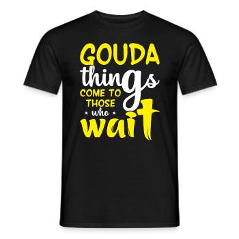 Gouda Dinge Käse Besessenheit Käserei - Männer T-Shirt - Schwarz - Vorne - AI Model Male 178 light (178cm)