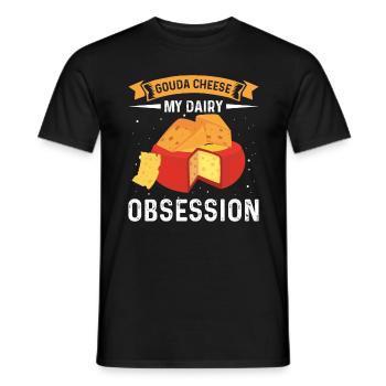 Gouda Obsession Cheese Addiction Cheese - T-shirt homme - noir - Devant - AI Model Male 178 light (178cm)