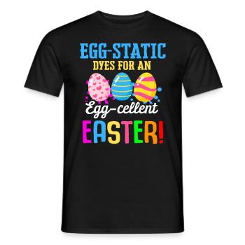 Easter Colorful Egg Dye Rabbit Egg Hunt - Men's T-Shirt - black - Front - AI Model Male 178 light (178cm)