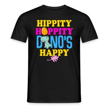 Easter T-rex Dinosaur Rabbit Easter Holiday - Men's T-Shirt - black - Front - AI Model Male 178 light (178cm)