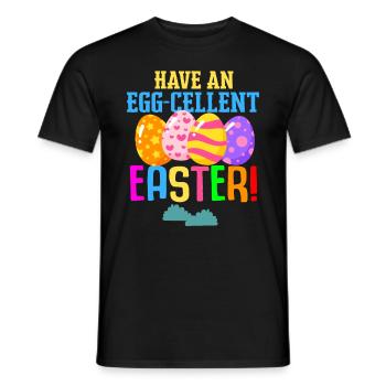 Easter Colorful Egg Dye Rabbit Egg Hunt - Men's T-Shirt - black - Front - AI Model Male 178 light (178cm)