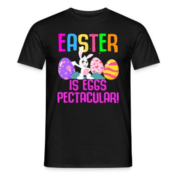 Ostern Kaninchen Osterhase Blumen Eier - Männer T-Shirt - Schwarz - Vorne - AI Model Male 178 light (178cm)