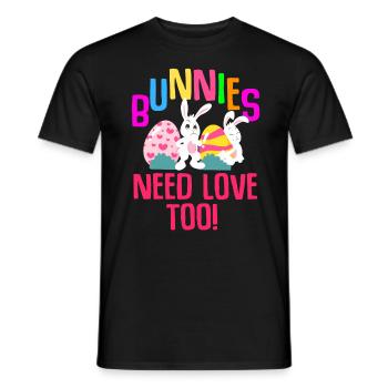 Ostern Kaninchen Osterhase Blumen Eier - Männer T-Shirt - Schwarz - Vorne - AI Model Male 178 light (178cm)