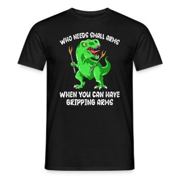 Lustiger Dino Dinosaurier Cooler T-Rex - Männer T-Shirt - Schwarz - Vorne - AI Model Male 178 light (178cm)