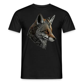 Fox Animal Lover Animal Animal Gift Idea - Men's T-Shirt - black - Front - AI Model Male 178 light (178cm)