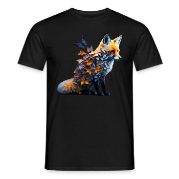 Fuchs Tierliebhaber Tierisch Tier Geschenkidee - Männer T-Shirt - Schwarz - Vorne - AI Model Male 178 light (178cm)