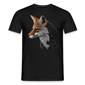 Tierliebhaber Geschenkidee Fuchs Rotfuchs Kunst - Männer T-Shirt - Schwarz - Vorne - AI Model Male 178 light (178cm)