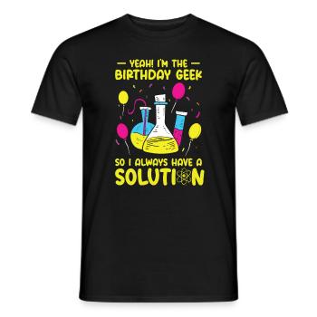 Science Thème Fête d’anniversaire Chimie - T-shirt homme - noir - Devant - AI Model Male 178 light (178cm)